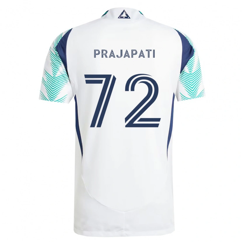 Danxen Herren Aarin Prajapati #72 Weiß Marineblau Hellgrün Auswärtstrikot Trikot 2026/27 T-Shirt Österreich