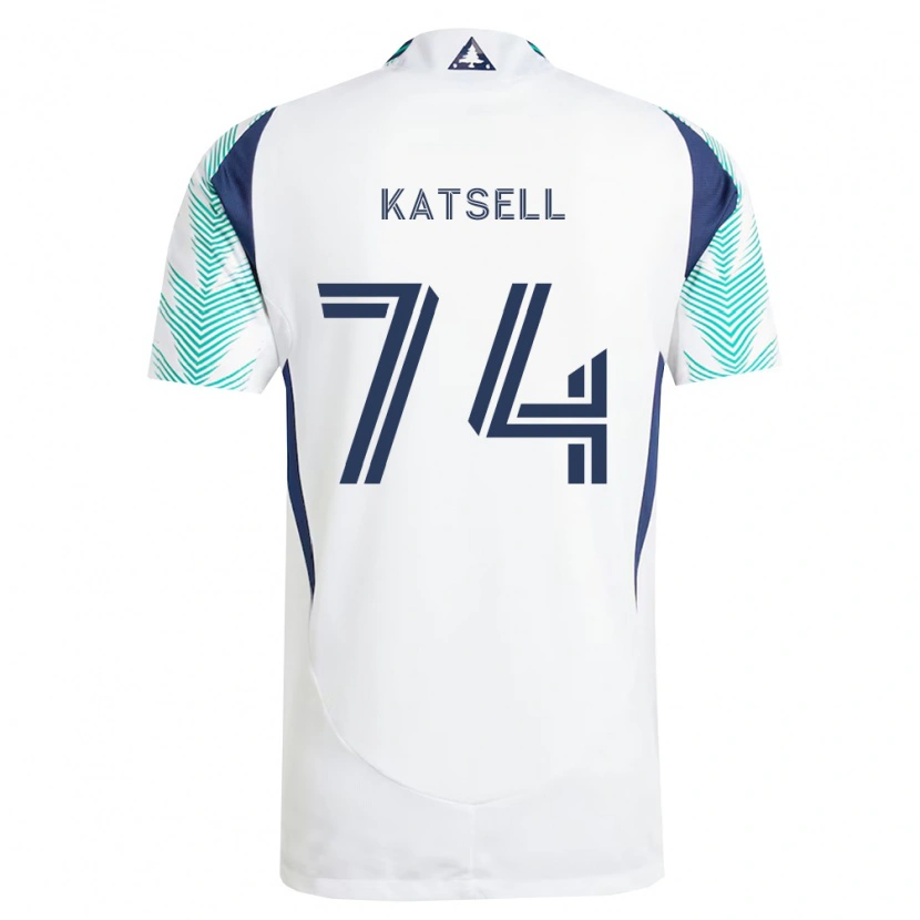 Danxen Herren Levi Katsell #74 Weiß Marineblau Hellgrün Auswärtstrikot Trikot 2026/27 T-Shirt Österreich