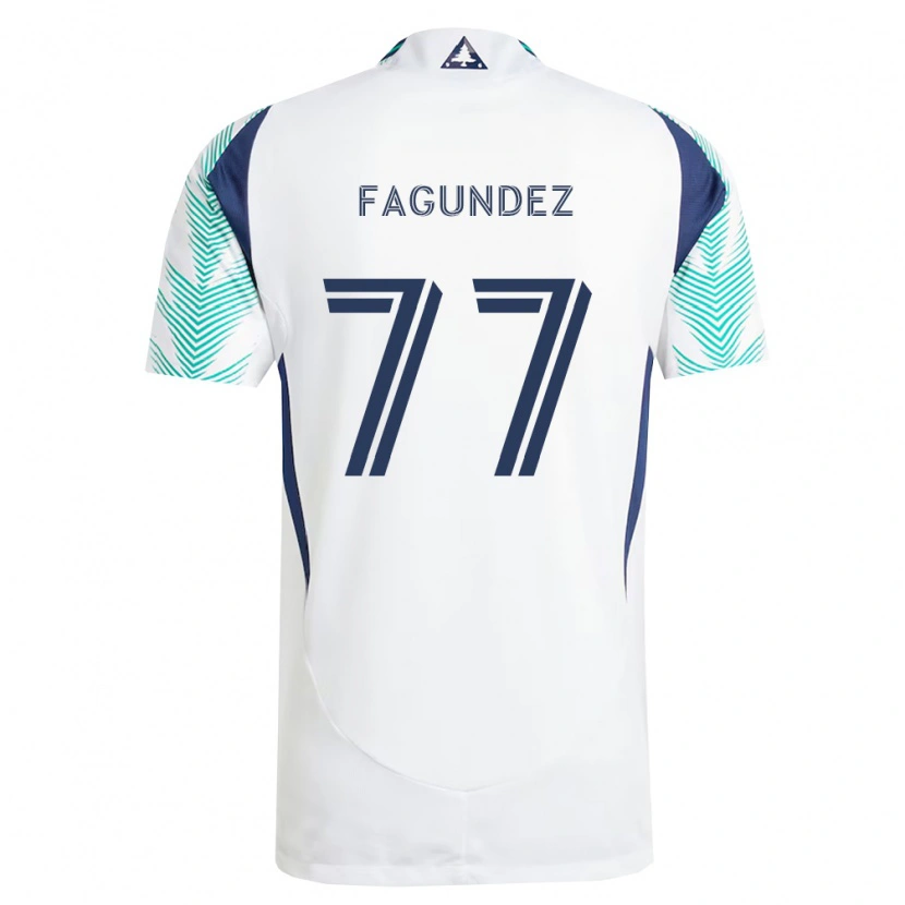 Danxen Herren Diego Fagúndez #77 Weiß Marineblau Hellgrün Auswärtstrikot Trikot 2026/27 T-Shirt Österreich