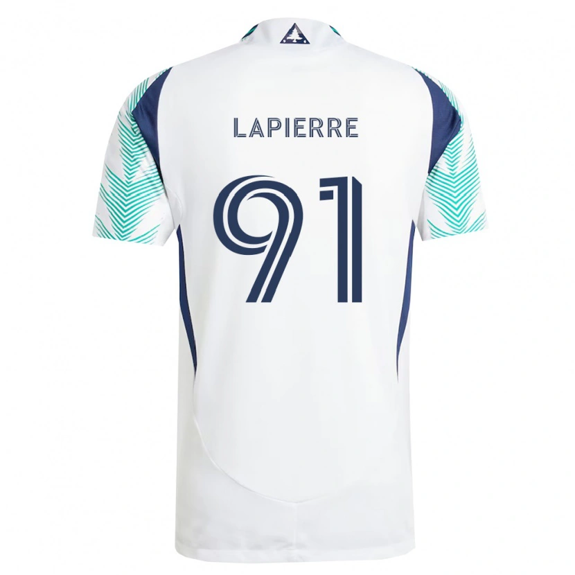 Danxen Herren Zach Lapierre #91 Weiß Marineblau Hellgrün Auswärtstrikot Trikot 2026/27 T-Shirt Österreich