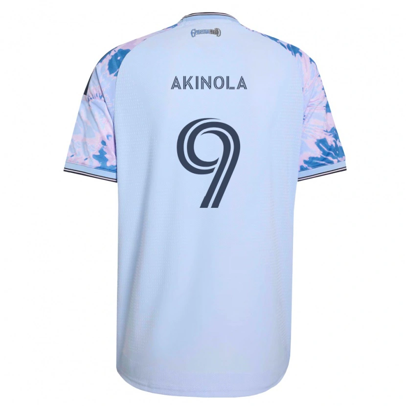 Danxen Herren Ayo Akinola #9 Königsblau Weiß Schwarz Auswärtstrikot Trikot 2026/27 T-Shirt Österreich