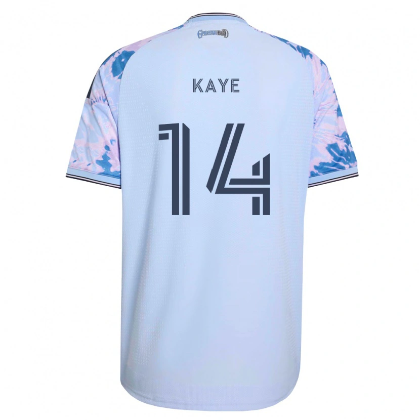 Danxen Herren Mark-Anthony Kaye #14 Königsblau Weiß Schwarz Auswärtstrikot Trikot 2026/27 T-Shirt Österreich