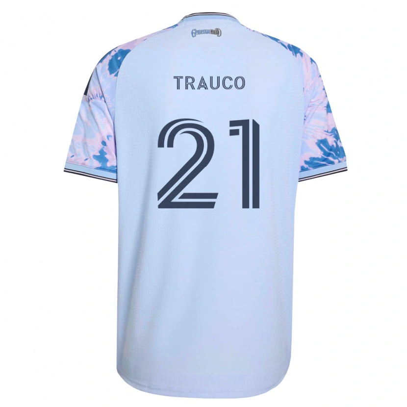 Danxen Herren Miguel Trauco #21 Königsblau Weiß Schwarz Auswärtstrikot Trikot 2026/27 T-Shirt Österreich