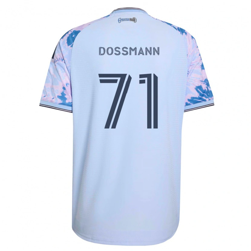 Danxen Herren Niklas Dossmann #71 Königsblau Weiß Schwarz Auswärtstrikot Trikot 2026/27 T-Shirt Österreich