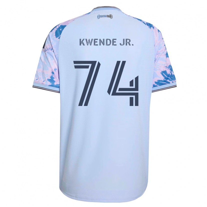 Danxen Herren Martin Kwende Jr. #74 Königsblau Weiß Schwarz Auswärtstrikot Trikot 2026/27 T-Shirt Österreich