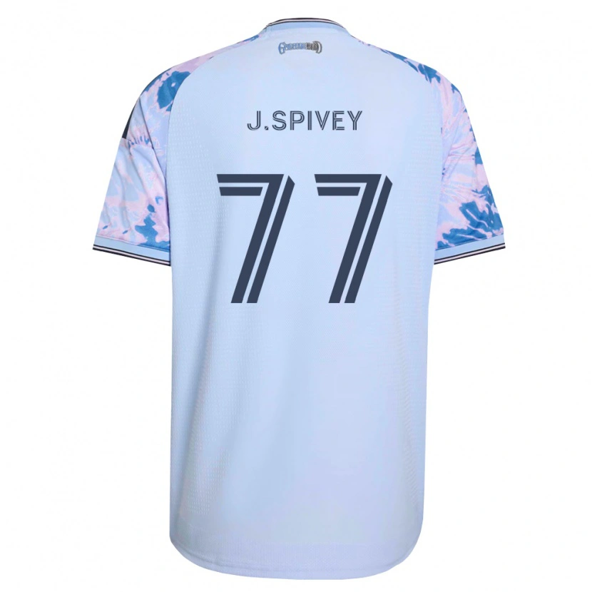 Danxen Herren Jermaine Spivey #77 Königsblau Weiß Schwarz Auswärtstrikot Trikot 2026/27 T-Shirt Österreich