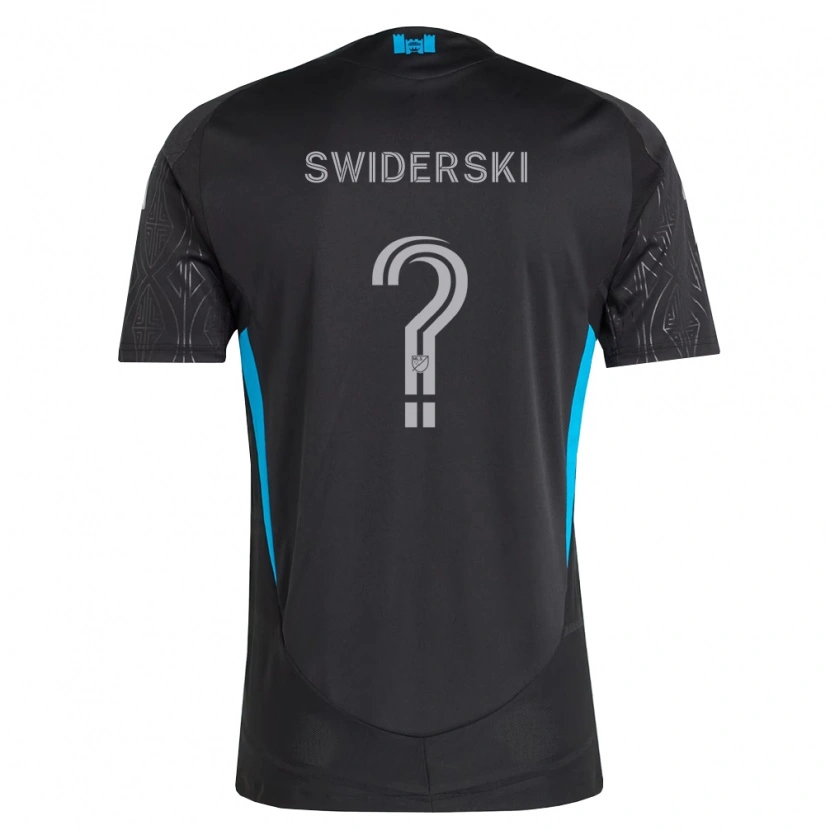 Danxen Herren Karol Swiderski #0 Schwarz Weiß Himmelblau Auswärtstrikot Trikot 2026/27 T-Shirt Österreich