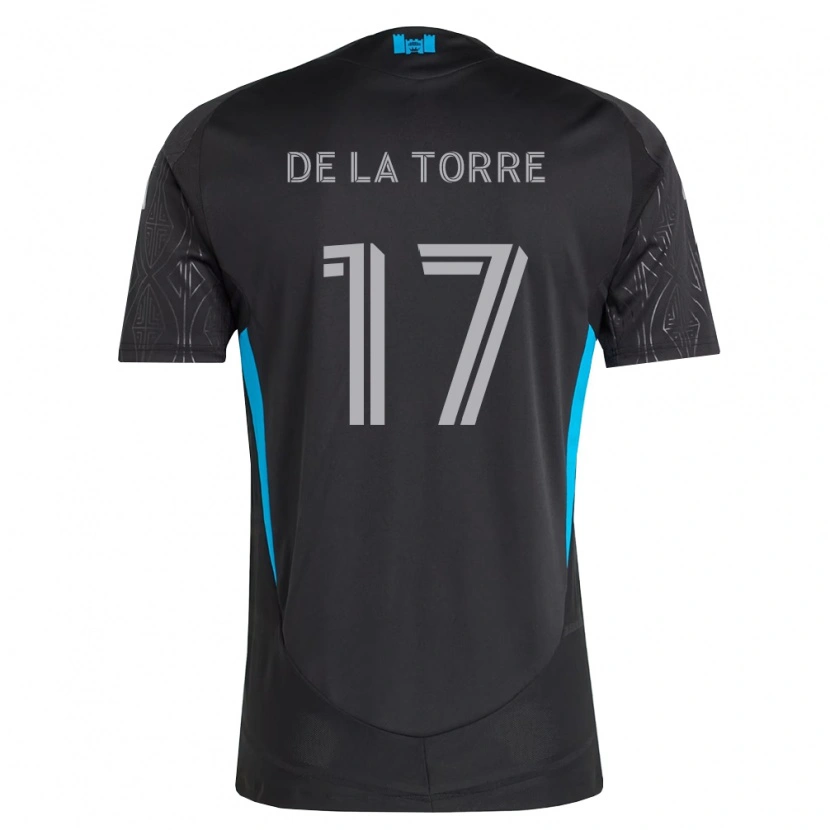 Danxen Herren Luca De La Torre #17 Schwarz Weiß Himmelblau Auswärtstrikot Trikot 2026/27 T-Shirt Österreich