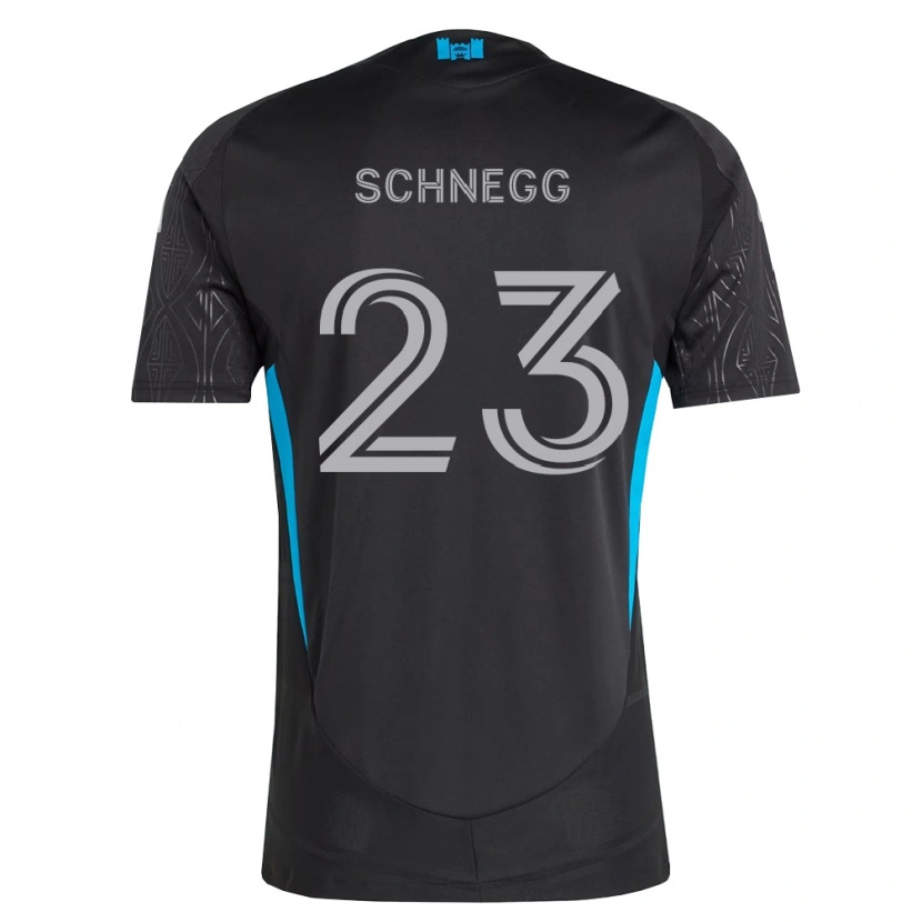 Danxen Herren David Schnegg #23 Schwarz Weiß Himmelblau Auswärtstrikot Trikot 2026/27 T-Shirt Österreich