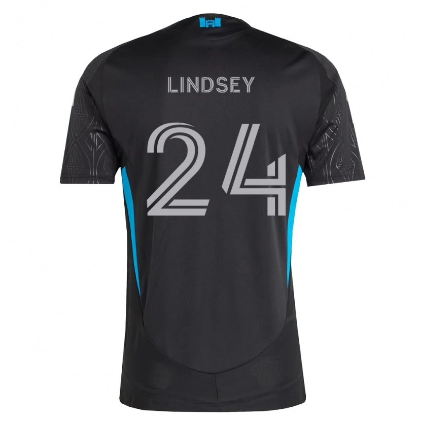 Danxen Herren Jaylin Lindsey #24 Schwarz Weiß Himmelblau Auswärtstrikot Trikot 2026/27 T-Shirt Österreich