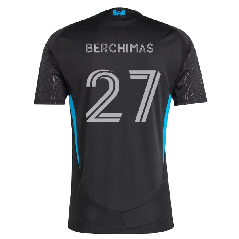 Danxen Herren Nimfasha Berchimas #27 Schwarz Weiß Himmelblau Auswärtstrikot Trikot 2026/27 T-Shirt Österreich