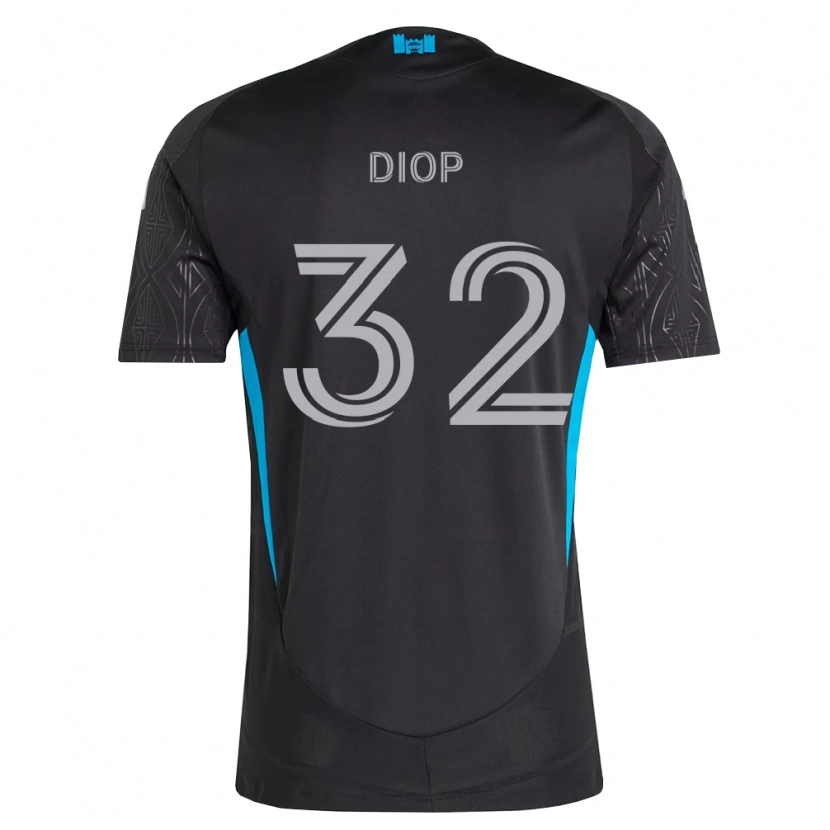 Danxen Herren Hamady Diop #32 Schwarz Weiß Himmelblau Auswärtstrikot Trikot 2026/27 T-Shirt Österreich