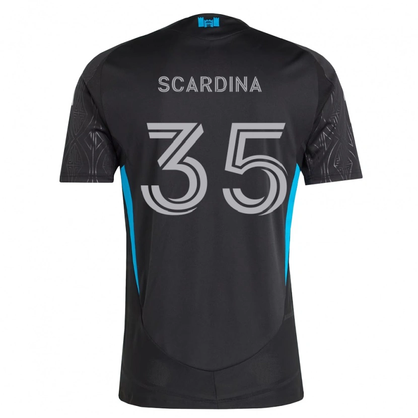 Danxen Herren Nick Scardina #35 Schwarz Weiß Himmelblau Auswärtstrikot Trikot 2026/27 T-Shirt Österreich