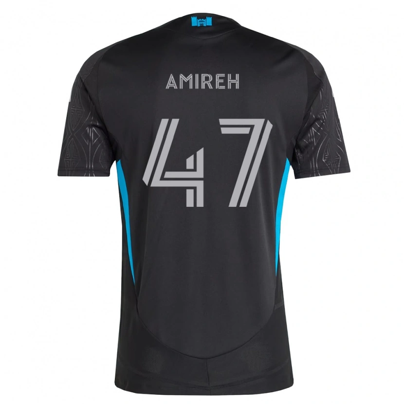 Danxen Herren Adam Amireh #47 Schwarz Weiß Himmelblau Auswärtstrikot Trikot 2026/27 T-Shirt Österreich
