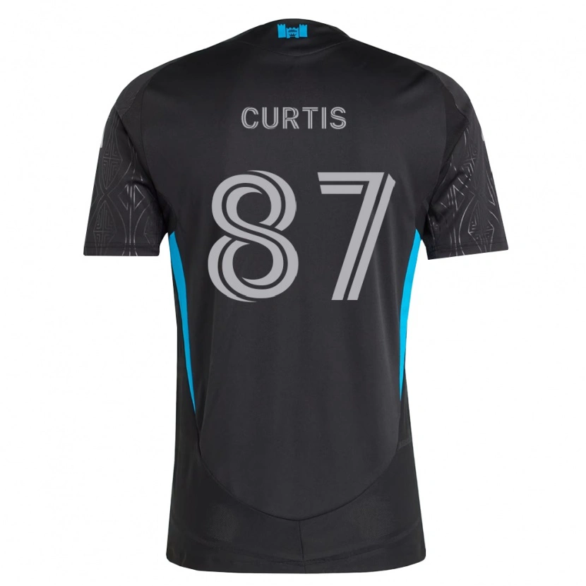 Danxen Herren Ethan Curtis #87 Schwarz Weiß Himmelblau Auswärtstrikot Trikot 2026/27 T-Shirt Österreich