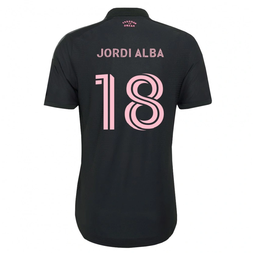 Danxen Herren Jordi Alba #18 Pink Schwarz Weiß Auswärtstrikot Trikot 2026/27 T-Shirt Österreich