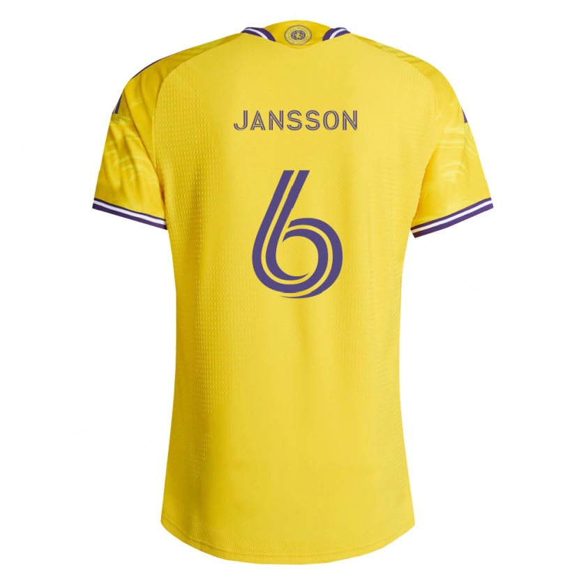 Danxen Herren Robin Jansson #6 Gelb Violett Auswärtstrikot Trikot 2026/27 T-Shirt Österreich