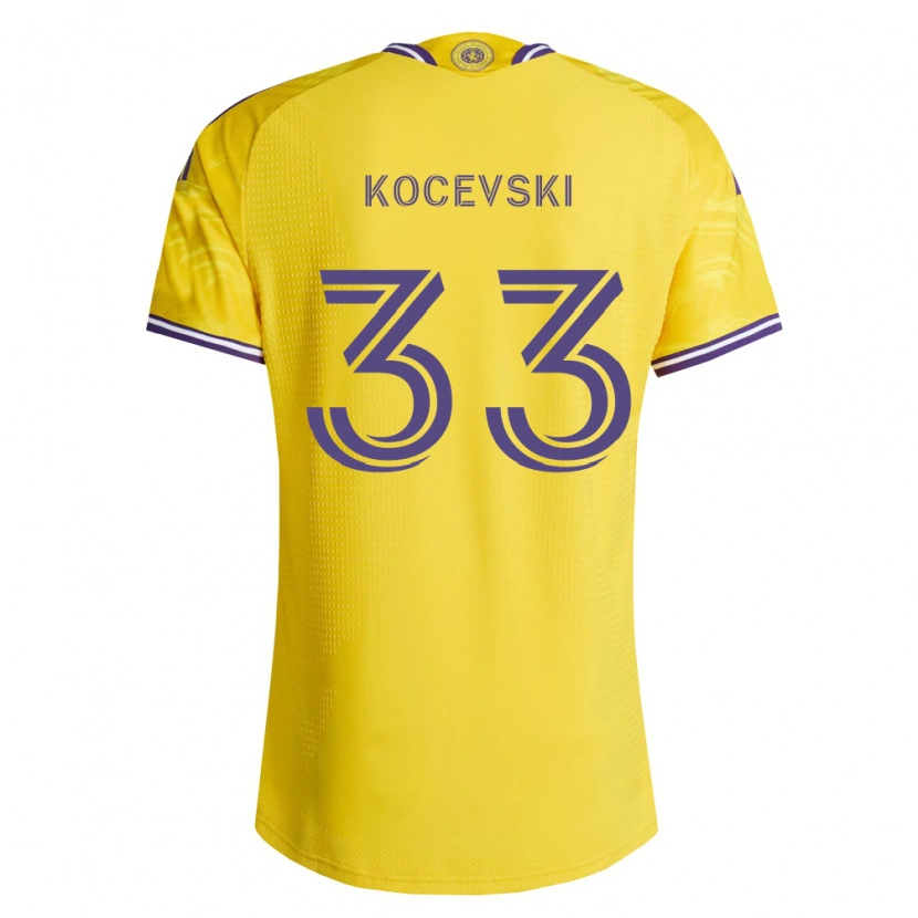 Danxen Herren Jeorgio Kocevski #33 Gelb Violett Auswärtstrikot Trikot 2026/27 T-Shirt Österreich