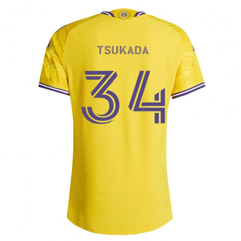 Danxen Herren Yutaro Tsukada #34 Gelb Violett Auswärtstrikot Trikot 2026/27 T-Shirt Österreich