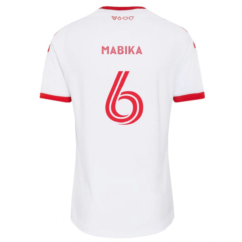 Danxen Herren Aimé Mabika #6 Weiß Rot Schwarz Auswärtstrikot Trikot 2026/27 T-Shirt Österreich