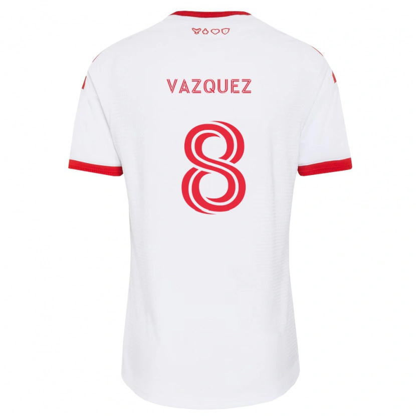 Danxen Herren Víctor Vázquez #8 Weiß Rot Schwarz Auswärtstrikot Trikot 2026/27 T-Shirt Österreich