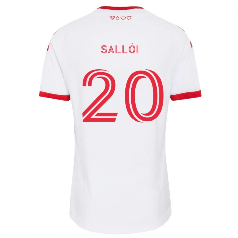 Danxen Herren Dániel Sallói #20 Weiß Rot Schwarz Auswärtstrikot Trikot 2026/27 T-Shirt Österreich