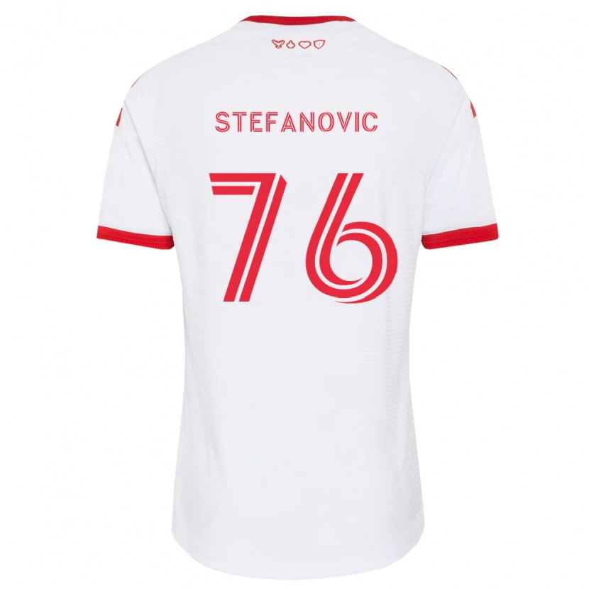 Danxen Herren Lazar Stefanović #76 Weiß Rot Schwarz Auswärtstrikot Trikot 2026/27 T-Shirt Österreich