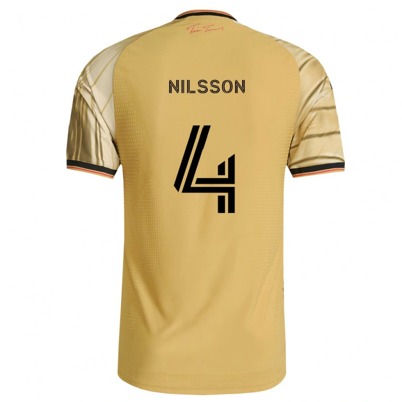 Danxen Herren Joakim Nilsson #4 Braun Gelb Schwarz Auswärtstrikot Trikot 2026/27 T-Shirt Österreich