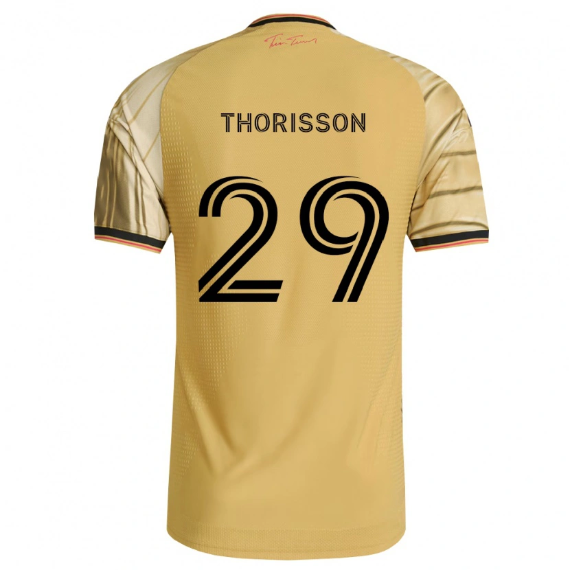 Danxen Herren Nökkvi Thórisson #29 Braun Gelb Schwarz Auswärtstrikot Trikot 2026/27 T-Shirt Österreich