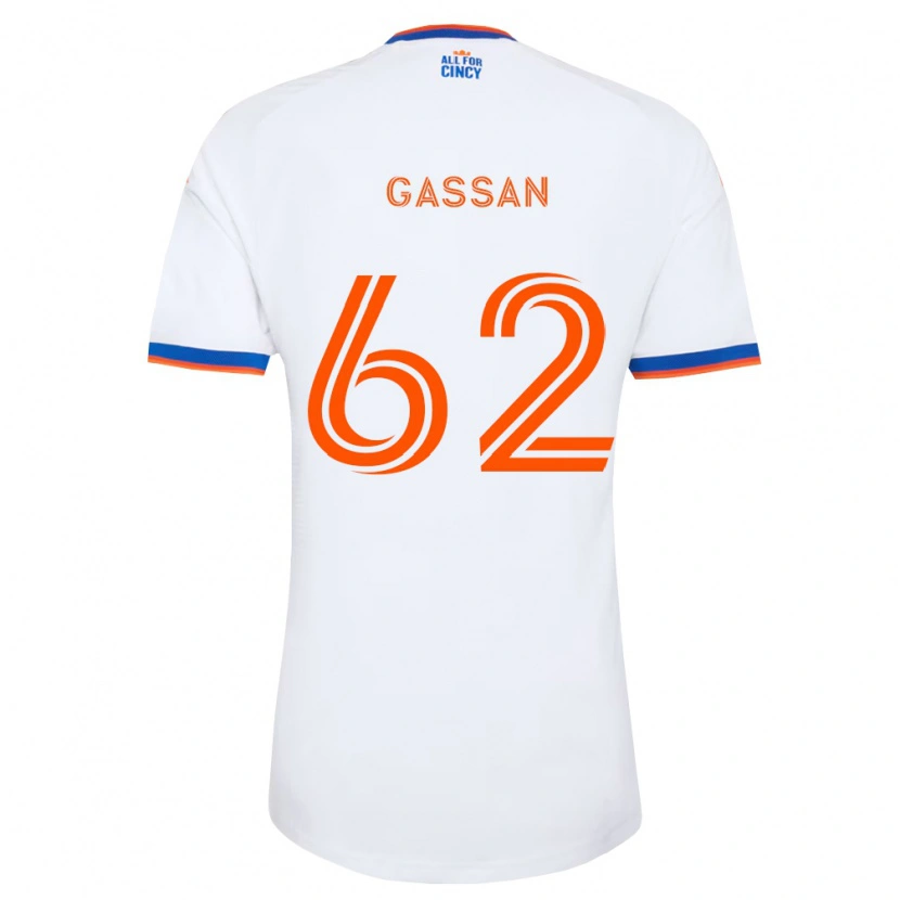 Danxen Herren Noah Gassan #62 Weiß Marineblau Orange Auswärtstrikot Trikot 2026/27 T-Shirt Österreich