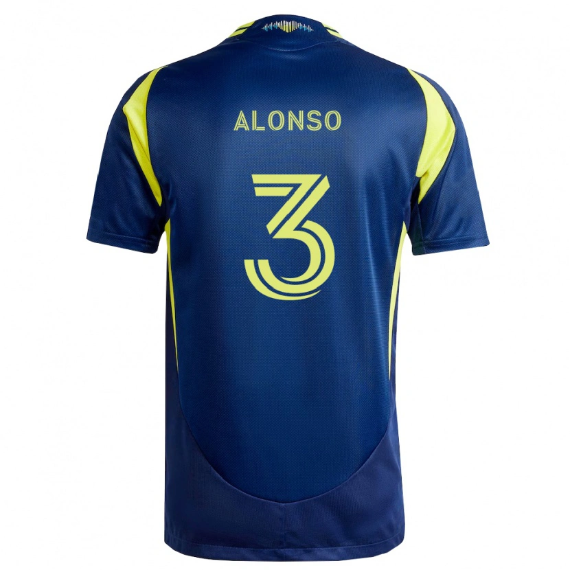 Danxen Herren Gabriel Alonso #3 Gelb Marineblau Auswärtstrikot Trikot 2026/27 T-Shirt Österreich