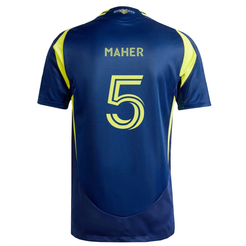 Danxen Herren Jack Maher #5 Gelb Marineblau Auswärtstrikot Trikot 2026/27 T-Shirt Österreich