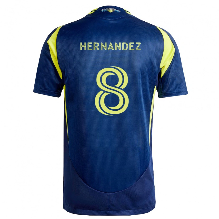 Danxen Herren Jonathan Hernández #8 Gelb Marineblau Auswärtstrikot Trikot 2026/27 T-Shirt Österreich