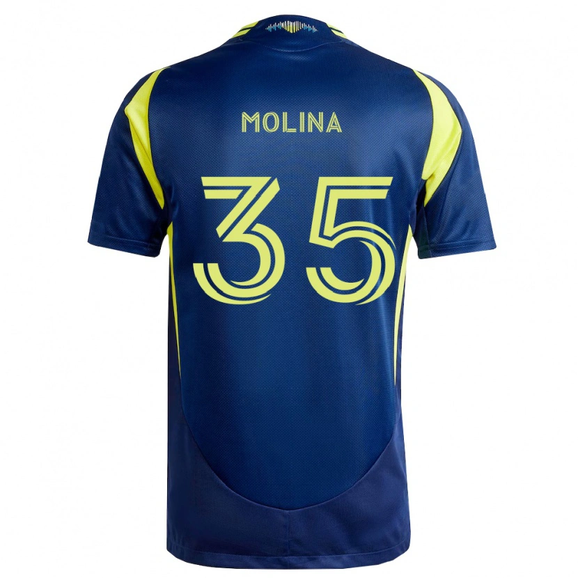 Danxen Herren Malachi Molina #35 Gelb Marineblau Auswärtstrikot Trikot 2026/27 T-Shirt Österreich