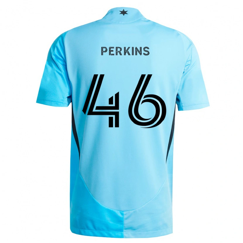 Danxen Herren Keane Perkins #46 Hellblau Schwarz Auswärtstrikot Trikot 2026/27 T-Shirt Österreich