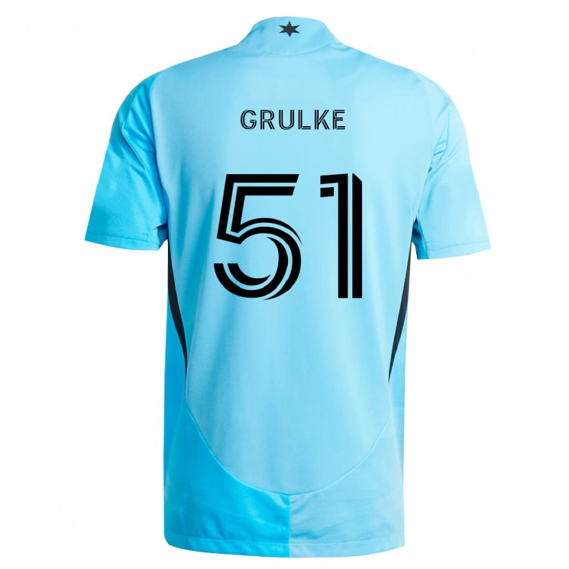 Danxen Herren Calin Grulke #51 Hellblau Schwarz Auswärtstrikot Trikot 2026/27 T-Shirt Österreich