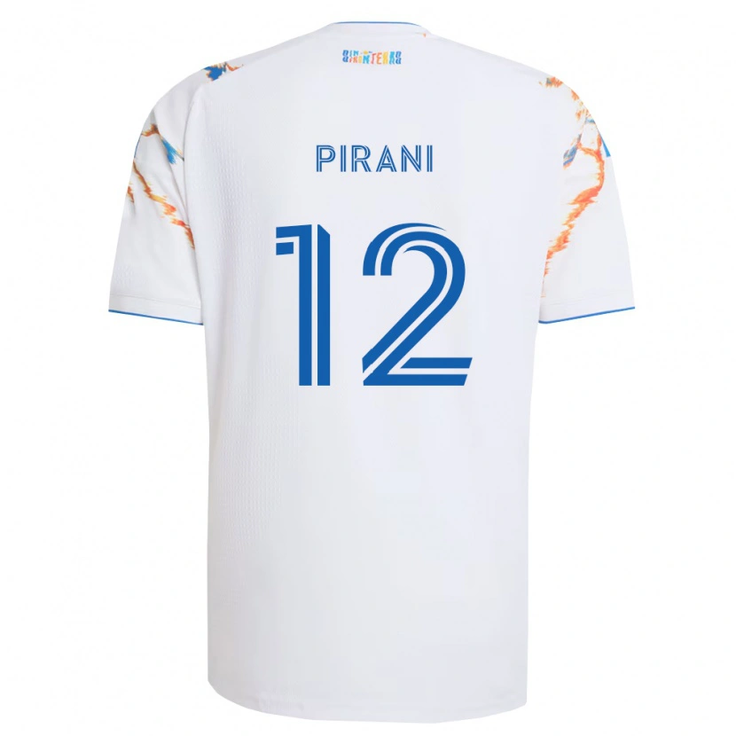Danxen Herren Gabriel Pirani #12 Weiß Orange Blau Auswärtstrikot Trikot 2026/27 T-Shirt Österreich