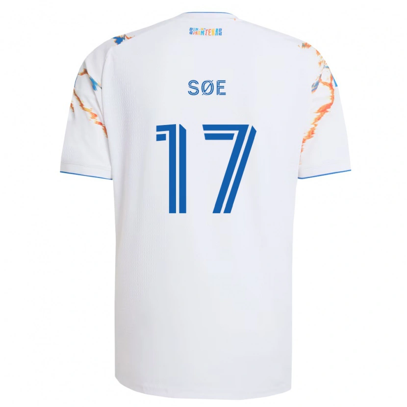Danxen Herren Osvald Søe #17 Weiß Orange Blau Auswärtstrikot Trikot 2026/27 T-Shirt Österreich