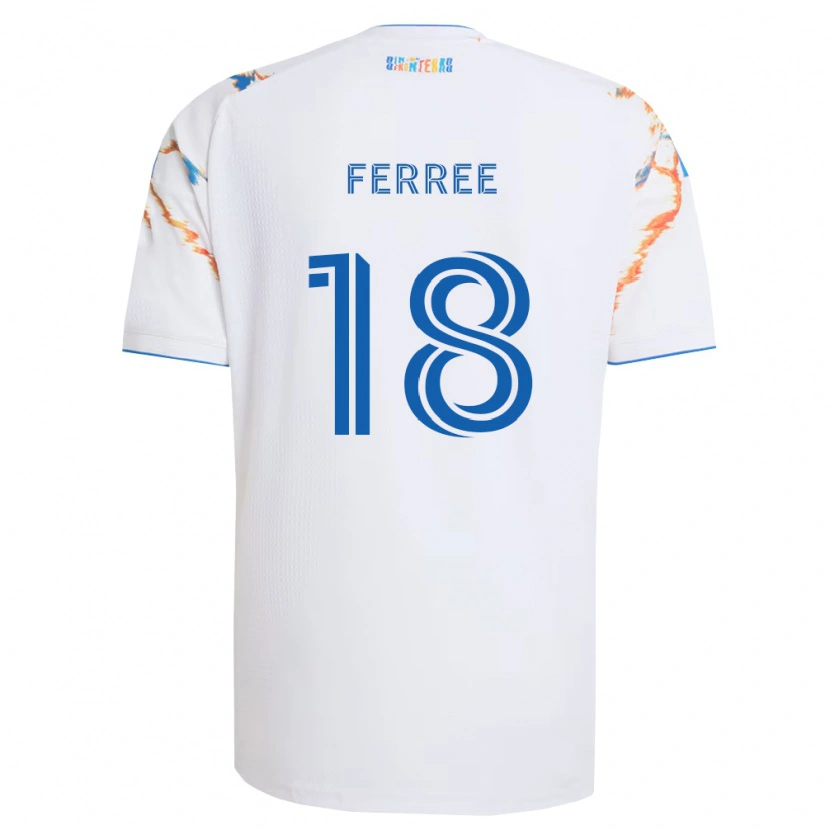 Danxen Herren Duran Ferree #18 Weiß Orange Blau Auswärtstrikot Trikot 2026/27 T-Shirt Österreich