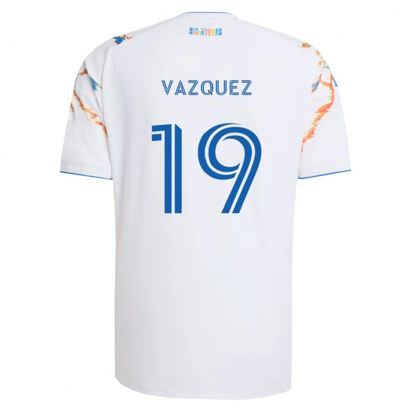 Danxen Herren David Vazquez #19 Weiß Orange Blau Auswärtstrikot Trikot 2026/27 T-Shirt Österreich