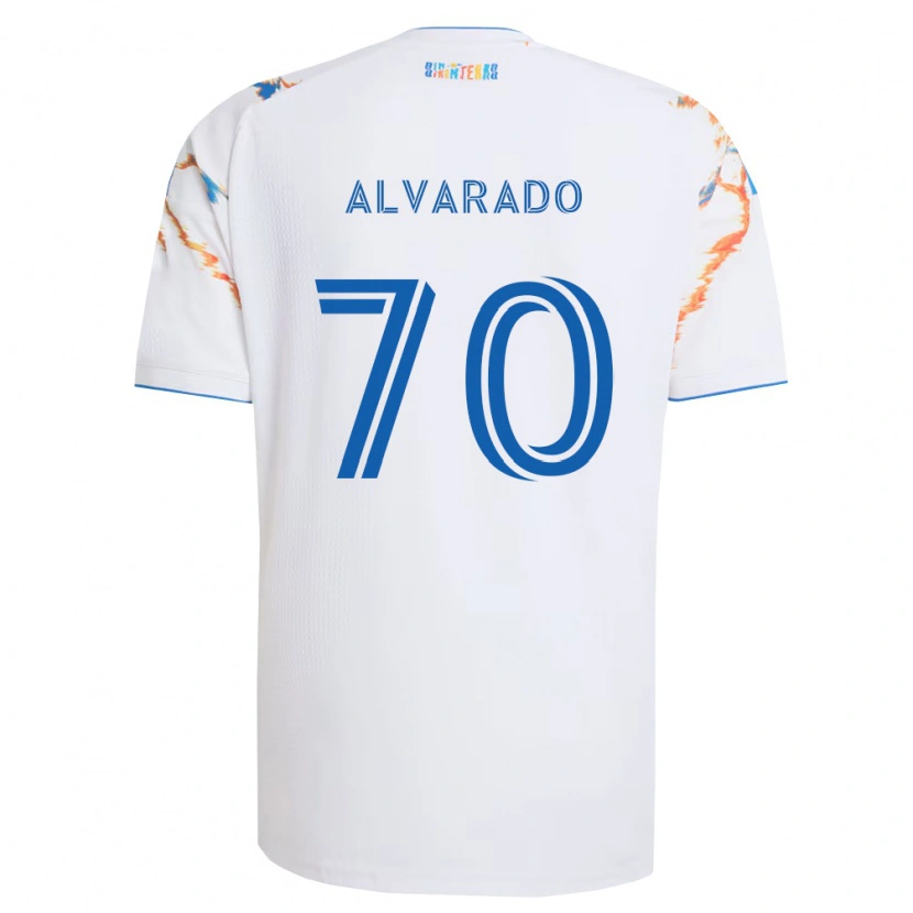 Danxen Herren Alejandro Alvarado #70 Weiß Orange Blau Auswärtstrikot Trikot 2026/27 T-Shirt Österreich