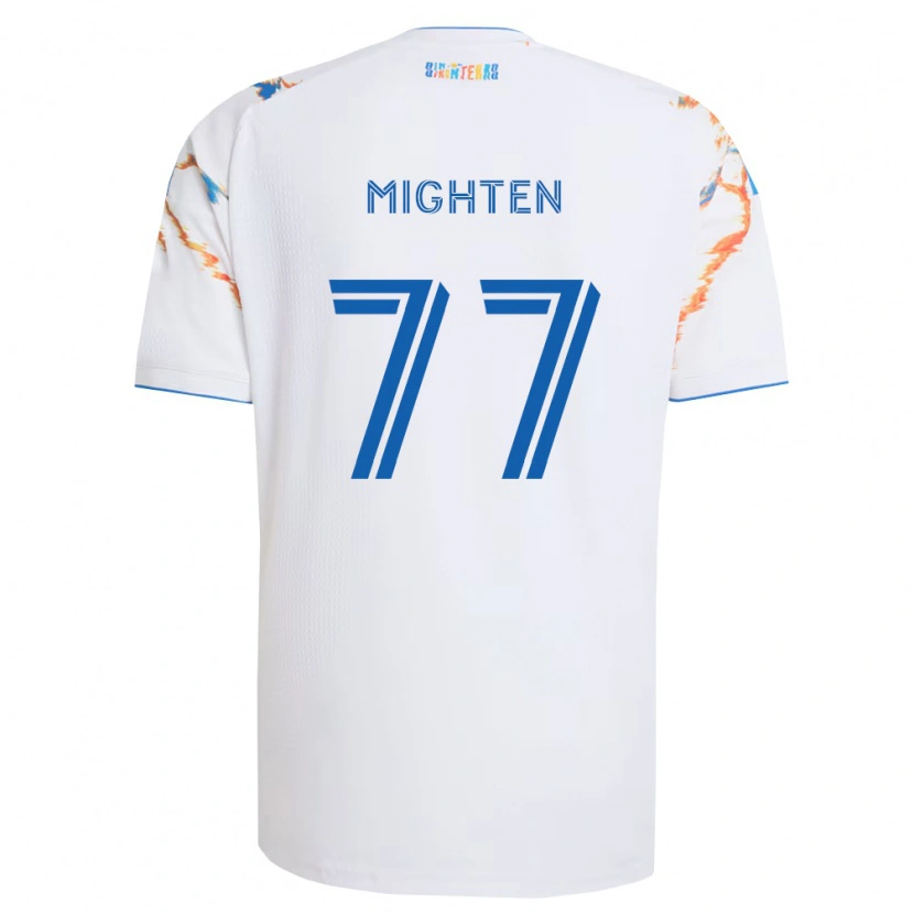Danxen Herren Alex Mighten #77 Weiß Orange Blau Auswärtstrikot Trikot 2026/27 T-Shirt Österreich