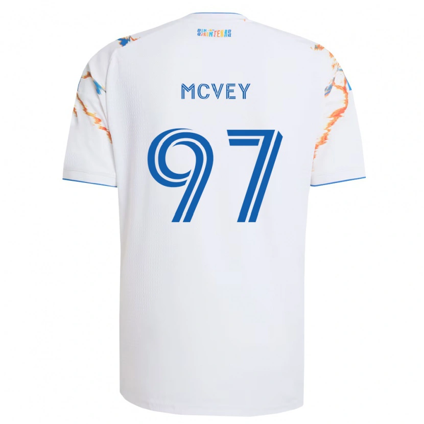 Danxen Herren Christopher Mcvey #97 Weiß Orange Blau Auswärtstrikot Trikot 2026/27 T-Shirt Österreich