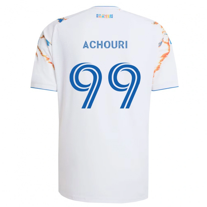 Danxen Herren Elias Achouri #99 Weiß Orange Blau Auswärtstrikot Trikot 2026/27 T-Shirt Österreich
