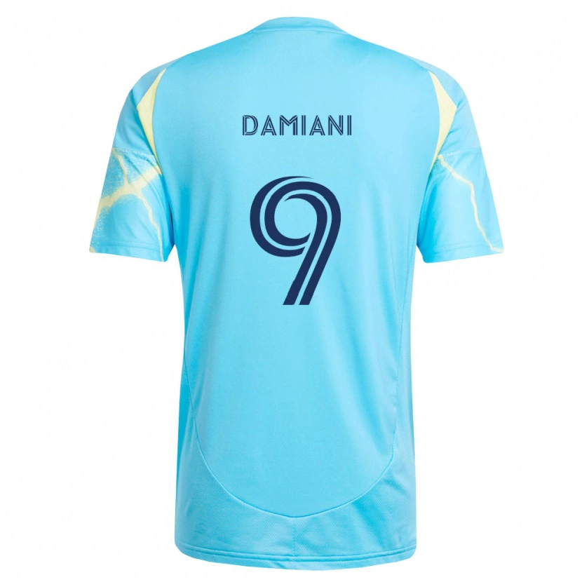 Danxen Herren Bruno Damiani #9 Hellblau Schwarz Hellgelb Auswärtstrikot Trikot 2026/27 T-Shirt Österreich
