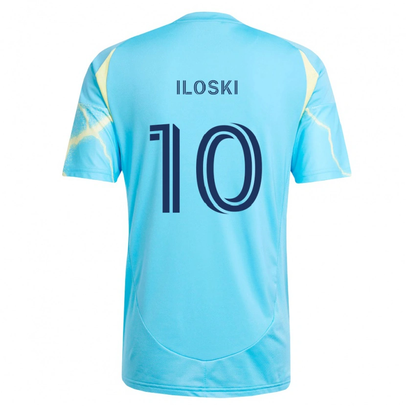 Danxen Herren Milan Iloski #10 Hellblau Schwarz Hellgelb Auswärtstrikot Trikot 2026/27 T-Shirt Österreich