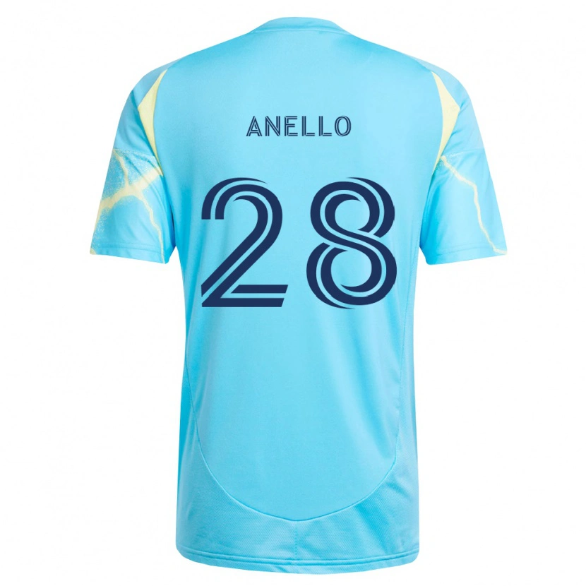 Danxen Herren Agustín Anello #28 Hellblau Schwarz Hellgelb Auswärtstrikot Trikot 2026/27 T-Shirt Österreich