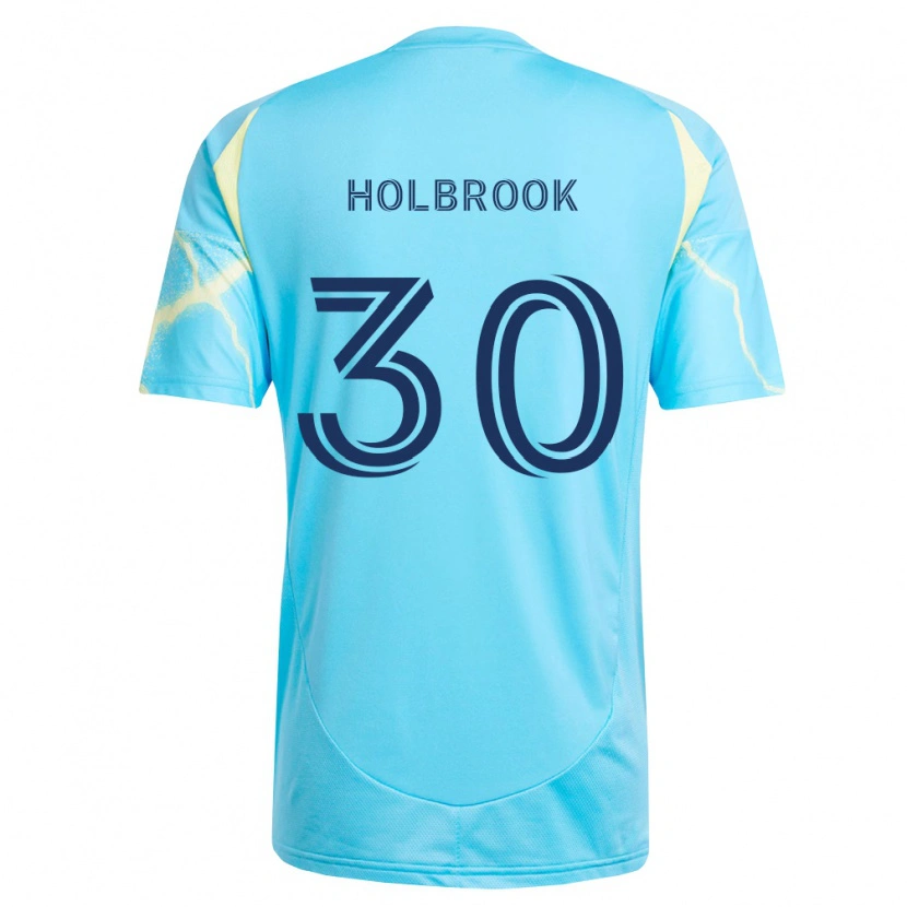 Danxen Herren Pierce Holbrook #30 Hellblau Schwarz Hellgelb Auswärtstrikot Trikot 2026/27 T-Shirt Österreich