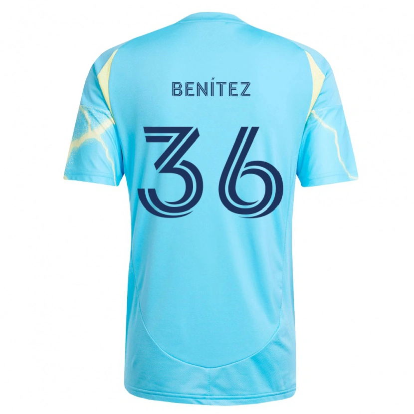 Danxen Herren Óscar Benítez #36 Hellblau Schwarz Hellgelb Auswärtstrikot Trikot 2026/27 T-Shirt Österreich