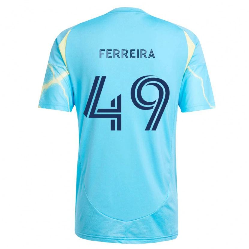 Danxen Herren Willyam Ferreira #49 Hellblau Schwarz Hellgelb Auswärtstrikot Trikot 2026/27 T-Shirt Österreich
